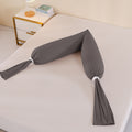 Pregnancy pillow - lumbar support, side sleeper, abdominal support, long body pillow - pregnancy side sleeping pillow with granular filling