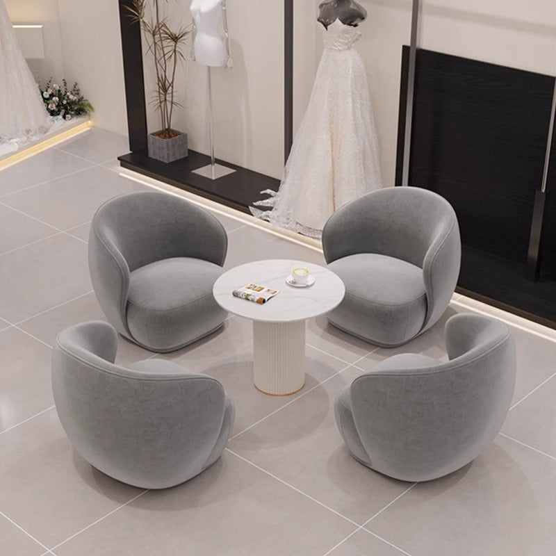Luxury negotiation table and chair set, lounge area single sofa table and chair, hotel lobby, sales office, business reception sofa