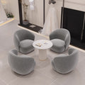 Luxury negotiation table and chair set, lounge area single sofa table and chair, hotel lobby, sales office, business reception sofa