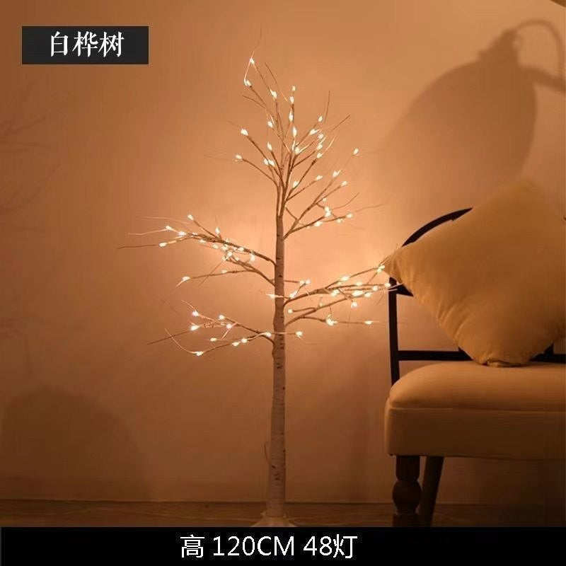 LED tree lights flashing stars birch tree luminous decorative lights Internet celebrity room decoration New Year's Day lighting