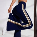 new arrivalcasual bootcut yoga pants high waist elastic pilates sports tummy control leg lengthening quick-drying bell bottoms