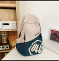 Student backpack - curved design, stylish and spacious. perfect for middle school, high school, and college students. ideal for travel, commuting, and everyday use. multifunctional and trendy