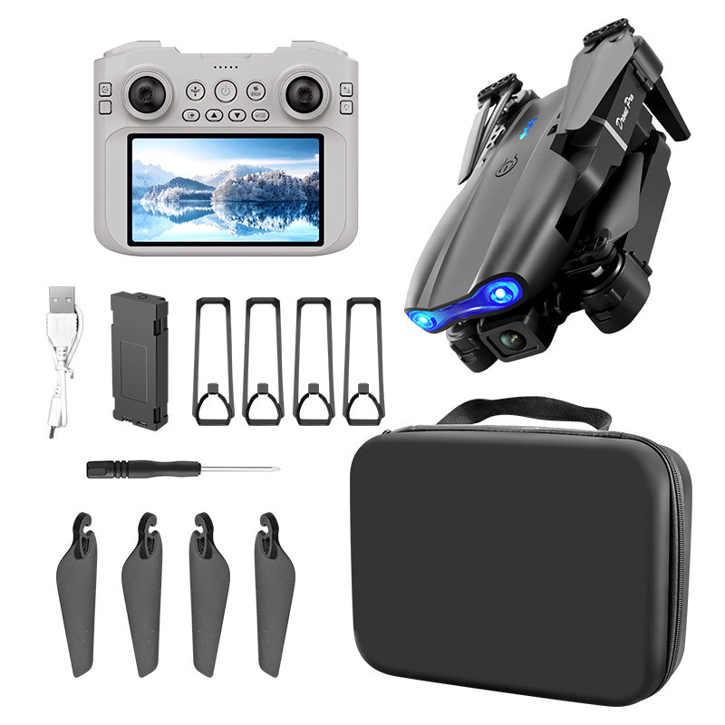 e99 drone aerial photography remote control quadcopter with screen, optical flow positioning, and hd camera