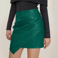 74# in stock - 73159#  cross-border e-commerce women's fashion european and american ins style new a-line slimming bodycon pu leather skirt