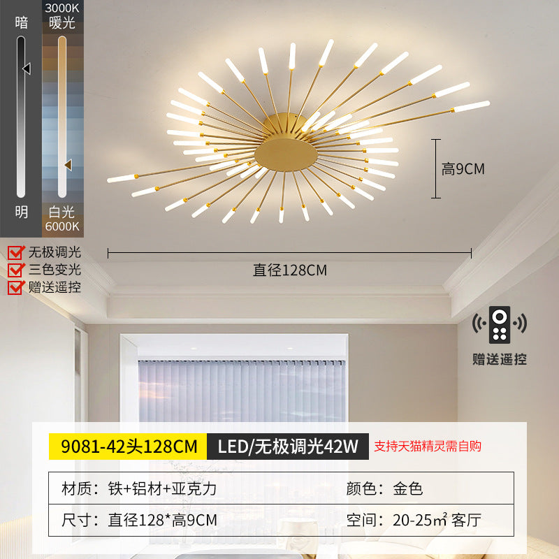 The living room is beautiful and has a high value. Modern smart smoke lamp dimming, living room Nordic style, bedroom, study ceiling chandelier.