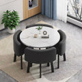 Scandinaviancasual negotiation table and chair combination commercial reception room imitation rock slab reception negotiation table in stock quick delivery dining table and chairs