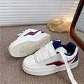 Preppy style national trend niche bread shoes women's ins trend 2026 summer new styleeasiest for matchthick sole round toetie back sneakers