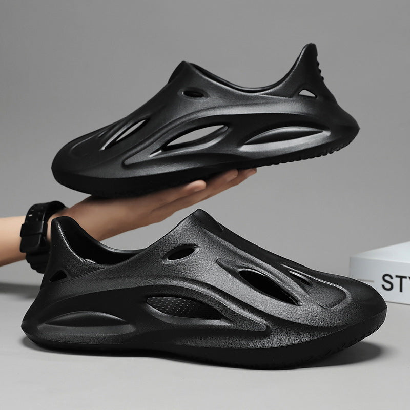 Cross-border hole shoes men's summer soft-soled stepping on shit feeling sports coconut sandals boys wear beach bag head slippers