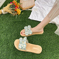 Summernew arrivalflower sandals and slippers for women outwear small fresh bows soft bottomnon-slip beach shoes flip-flops