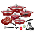 aluminum pot 23-piece set for home kitchen non-stick pot cooking pot suit die-cast soup pot wholesale
