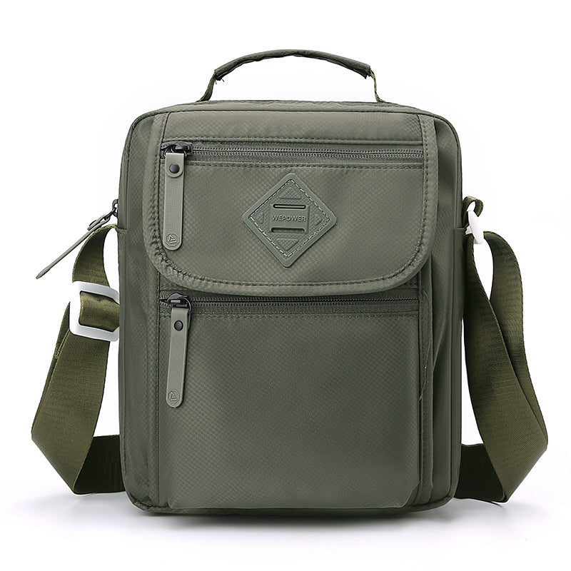 Shoulder bag men's versatile new large-capacity casual satchel nylon cloth shoulder bag men's portable small square bag