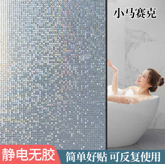 Cross-border  plastic seal small roll static glue-free glass film bathroom window anti-privacy thermal insulation matte sticker
