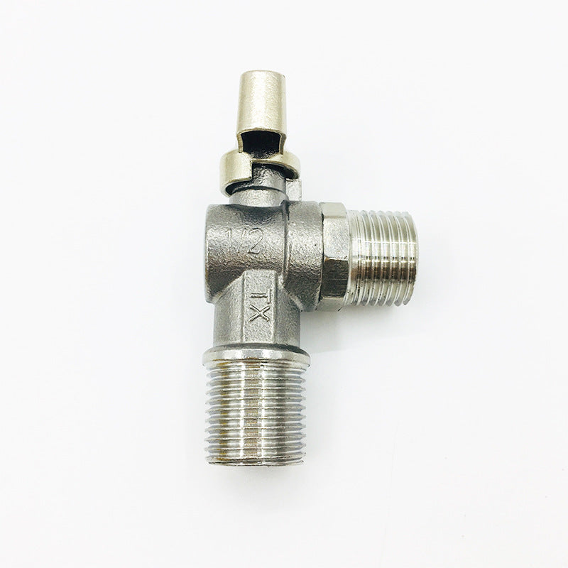 Angle valve 304 stainless steel large flow wholesale thickened explosion-proof one in two out water stop valve ball core 4 points triangle valve