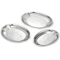 Stainless steel plate - home dinner plate, apricot blossom egg plate, oval fish plate, bbq plate, tray - premium & auspicious dinnerware