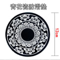 Car anti-slip mat blue and white porcelain storage mat car center console high temperature resistant round high viscosity lotus mobile phone anti-slip mat