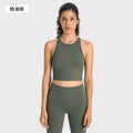 High-stretch yoga capris with built-in bra and shockproof sports top - professional training yoga fitness set for women
