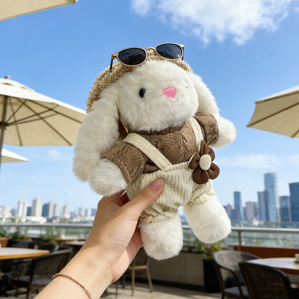 Lop-eared rabbit stuffed toy keychain pendant rabbit couple school bag small ornament birthday gift stuffed doll
