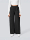Amazon 2025 autumn new women's cross-border fashion casual solid color pocket loose fit suit pants - versatile and stylish