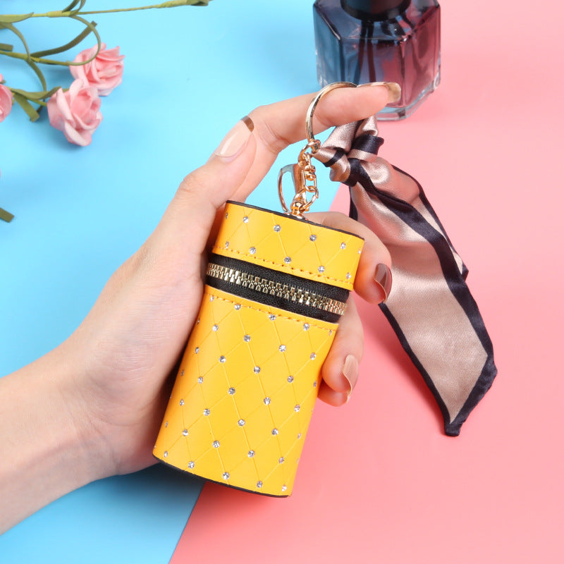 High luxury change bag, pendant, earphone bag, lipstick, mini keychain bag, retro bucket mouth red envelope, simple pendant bag.