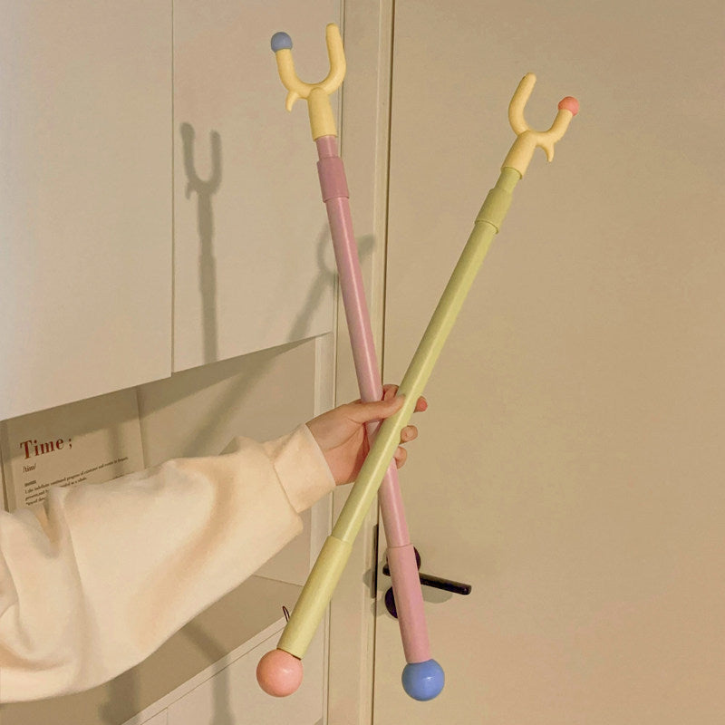 Clothes pole for home retractable clothes drying fork balcony long drying hanging clothes drying pole fork dopamine clothes pole