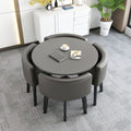 Collapsible dining table for home, small apartment, apartment, restaurant, shopfront negotiation table and chair set, reception round table
