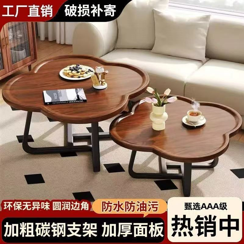 Modern four-leaf clover for home round bedroom simple balcony side table coffee table small apartment living room sofa casualaccessible luxury