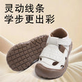 Kids' hollow-out breathable sandals, anti-collision soft sole, non-slip first walker shoes, summer closed-toe anti-kick shoes for boys and girls, ages 1-4