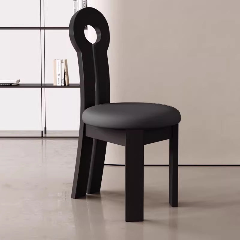 Solid wood keychain chair frenchretro solid wood dining chair soft-packed dining chair medieval style for home makeup chair back chair