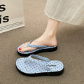 Thick sole flip-flops women's outwearsummernew arrival polka dot casual style with skirt dopamine beach sandals
