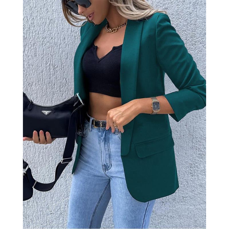 e-commerce independent site,  autumn/winter new arrivals, long-sleeved fashionable and sexy printed blazer