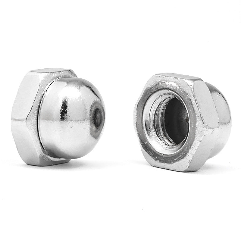 304 Stainless Steel Cap Type Nut Cap Integrated Cap Nut Decorative Nut Iron Nickel Plated Ball Head Nut M3 | M5 | M6