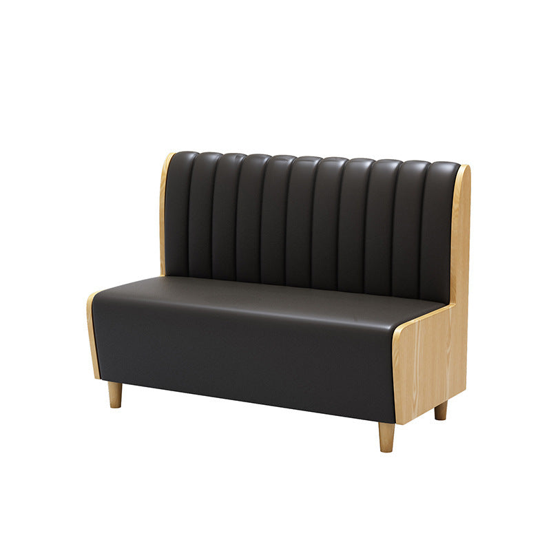 Customized restaurant booth sofa Commercial canteen table and chair combination Solid wood snack burger Milk tea shop Hotel table and chair