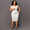 C8529  foreign trade women's clothing  new short-sleeve fashionable elegant bodycon pencil skirt african dress