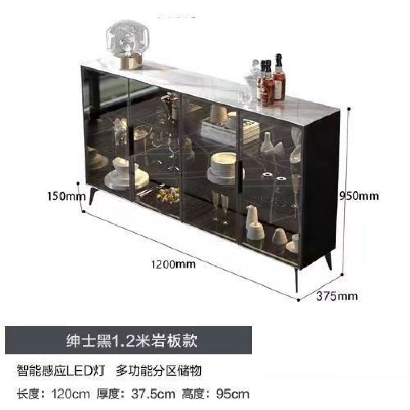 Rock slab sideboard all-in-one wall-mounted accessible luxuryclassycasual wine cabinet kitchen cupboard tea cabinet for home storage cabinet