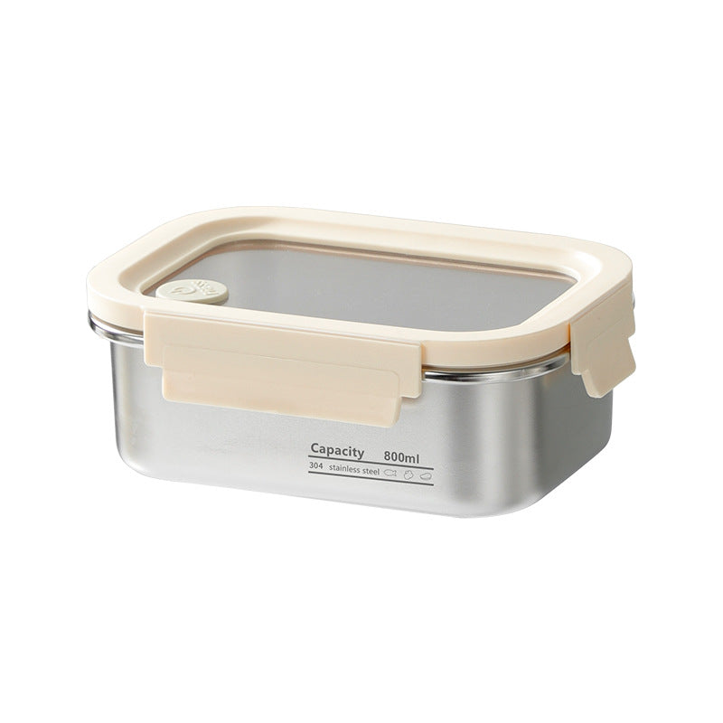 High-style stainless steel lunch box, microwave-safe bento box, perfect for office workers, and a food-sealing container