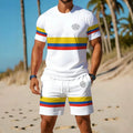 men's short-sleeve and shorts set, casual sportswear set, 3d printed cross-border hot seller, dropshipping available