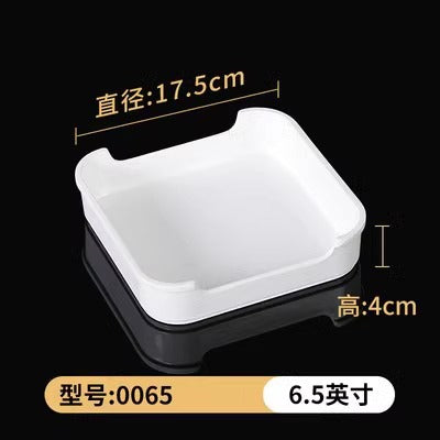 Fat beef plate melamine hotpot restaurant buffet plate tableware barbecue plate commercial side dish dish lettuce bucket haidilao