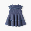 Princess dress kids girls summer new  fashion ruffle baby princess dress solid color korean style children's dress