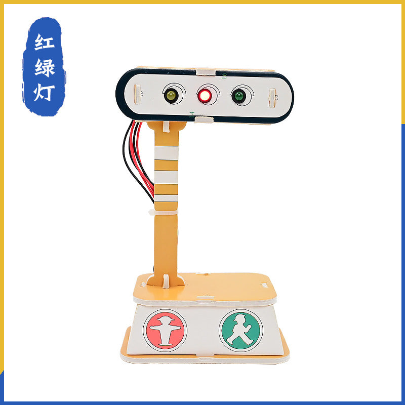 KT board traffic light, traffic helper children's educational technology small production children's STEAM science experimental materials
