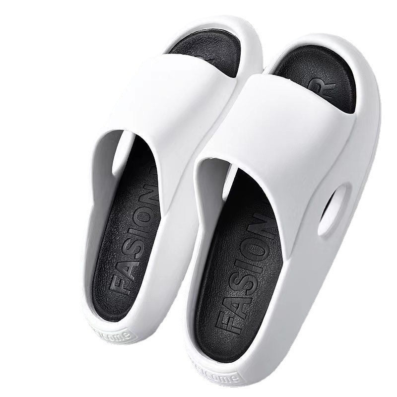 2024 summer new arrivals: men's and women's bathroom slippers - non-slip, korean style, outdoor/indoor wear, comfortable, thick-soled, perfect for couples