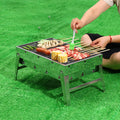 Zibo bbq grill - smokeless outdoor & indoor stainless steel bbq grill - foldable charcoal grill for bbq & tea brewing