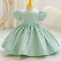 New arrival: children's satin beaded princess dress - perfect for baby girls' birthday parties and special occasions