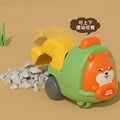 Mini cartoon inertia car - cute pet, educational toy for kids, baby inertia toy car, construction vehicle for little boys