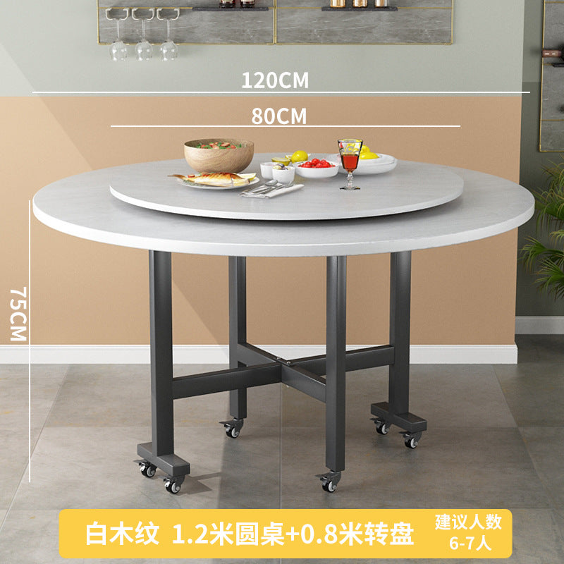 Dining table for homesmall apartment foldable table retractable dining table foldable large round table modern casual dining table