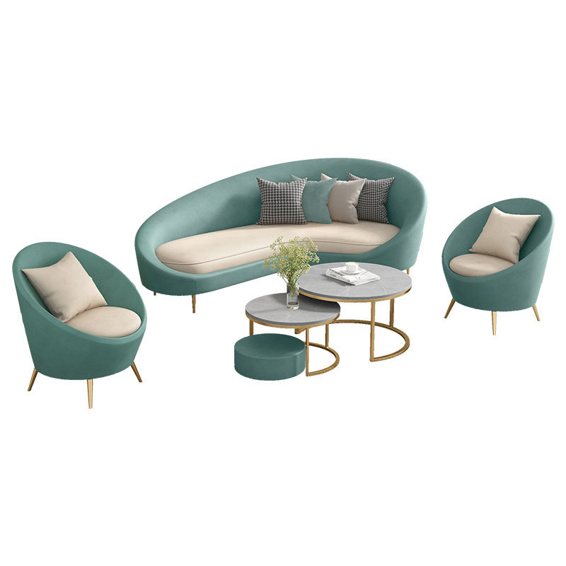 Nordic single sofa - ideal for clothing stores, beauty salons, hotel lounges, and small apartments - curved accent chair for home use