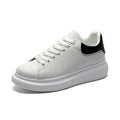 Mcqueen white shoes men's easiest for matchthick sole heightened casual sports shoes classic student board shoes popular style 8853