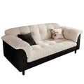 New fabric sofa for home, small apartment living room, double seater, rental property, modern minimalist straight-row lazy sofa