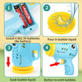 hot product 36-hole dinosaur bubble machine handheld electric bubble gun gatling bubble blowing kids toys wholesale