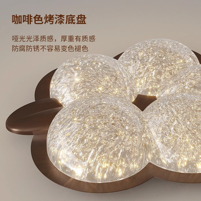 Light luxury flower bedroom light 2024 new post-modern all-copper master bedroom room lighting creative rabbit children's room