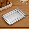 Stainless steel commercial catering tray - rectangular serving tray, flat base plate, food prep tray, display tray, steaming tray, bbq & dumpling tray